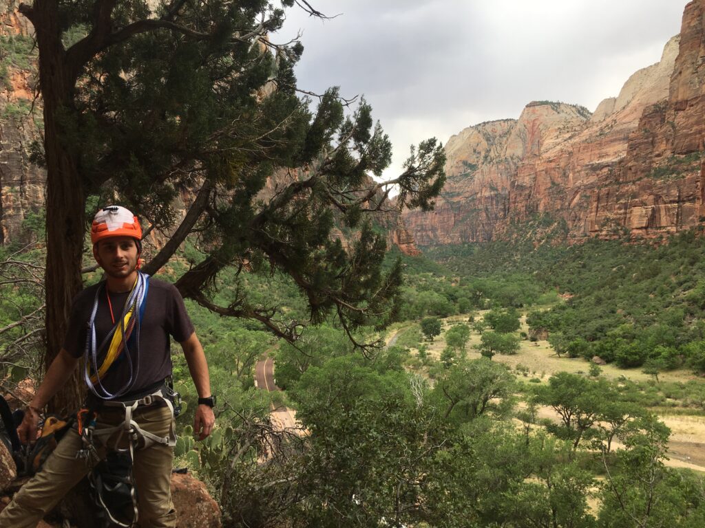 Jan hanging at the base